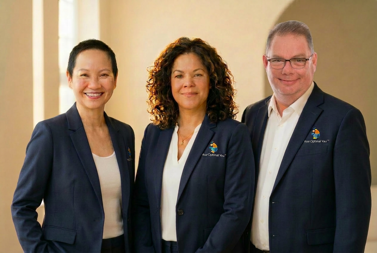 De founders van YourOptimalYou™: Nicki Mano, Amorena Labad en Alex Ermers